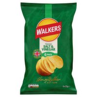 Walkers Salt & Vinegar Crisps 6 Pack (25 g)
