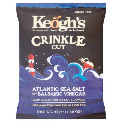 Keogh's Crinkle Cut Atlantic Sea Salt & Balsamic Vinegar Crisps (125 g)