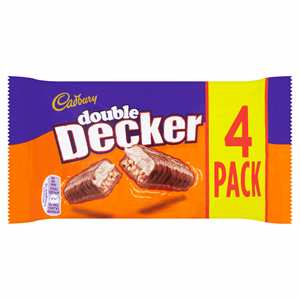Cadbury Double Decker Chocolate Bar 4 Pack 160g