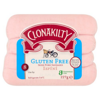 Clonakilty Gluten Free Pork Sausages 8pk