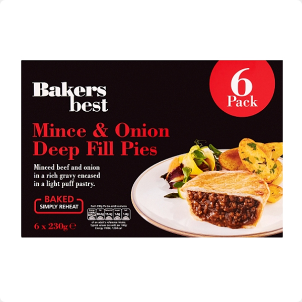 Bakers Best Mince & Onion Pies 6pk