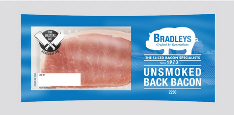 Bradleys Unsmoked Back Bacon 400g
